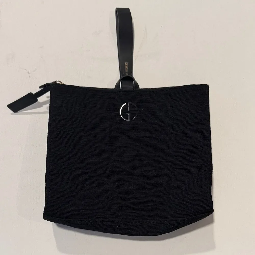 Giorgio Armani Elegant Black Cosmetic Bag